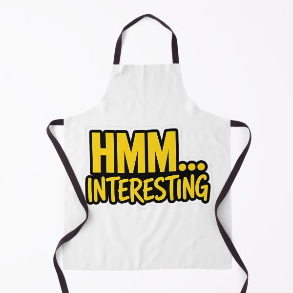 Item preview, HMM INTERESTING Funny Typography Quote Sticker designed and sold by Khokha80.