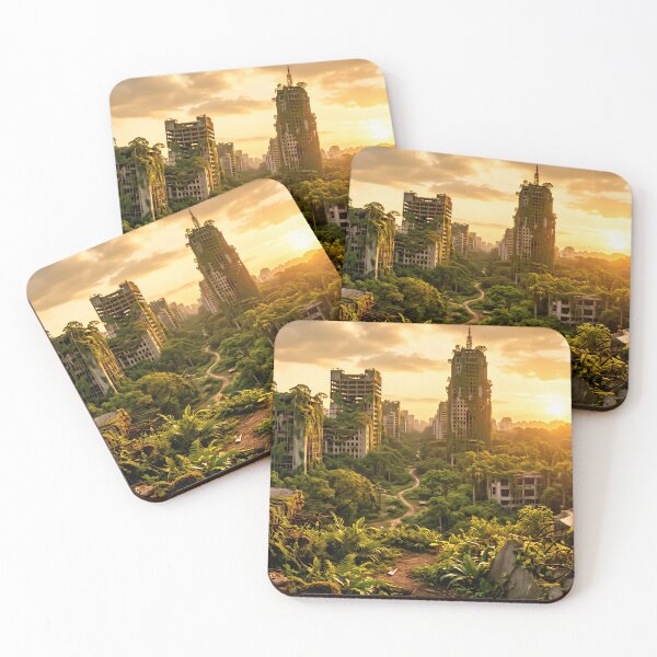 Item preview, Abandoned City Reclaimed By Nature Landscape designed and sold by ArkheStudio.