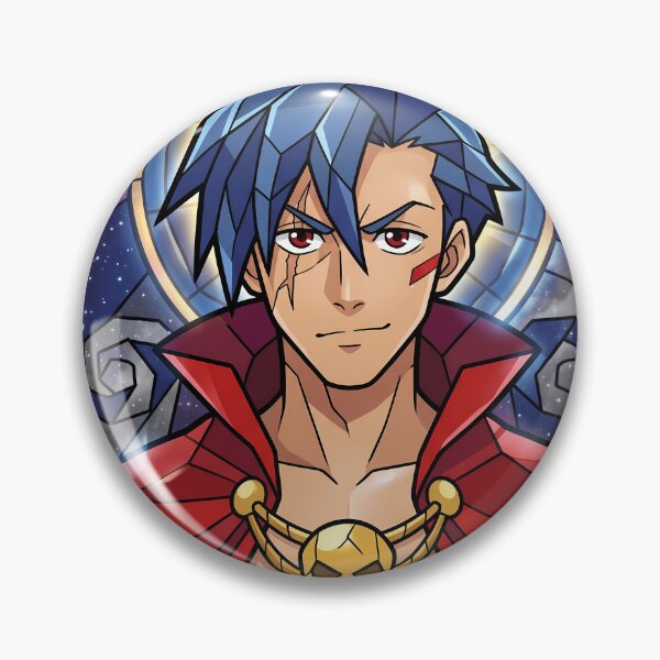 Item preview, Kamina Gurren Lagann Cosmic Stained Glass Portrait designed and sold by mildaclairmo.