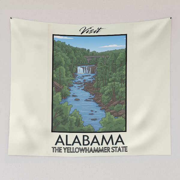 Item preview, Alabama Scenic Vintage Style Travel Advert designed and sold by Dimensionality.