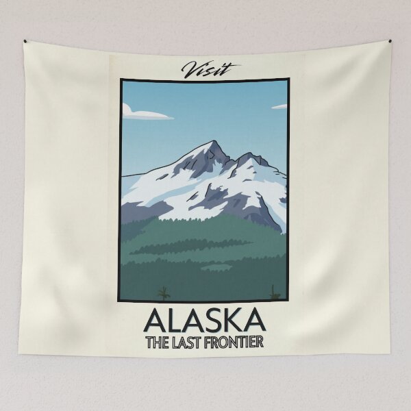 Item preview, Alaska Scenic Vintage Style Travel Advert designed and sold by Dimensionality.