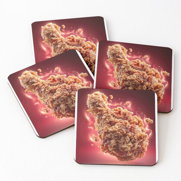 Item preview, Golden Crispy Fried Chicken Drumstick | Crunchy Food Art | Crispy Comfort Food Illustration designed and sold by Grafititee.