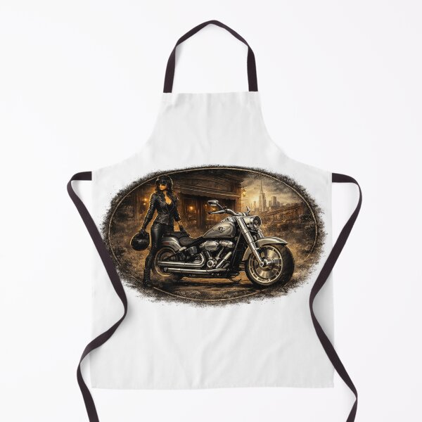 Item preview, Female Biker with Classic Cruiser designed and sold by TorqueTheoryLab.