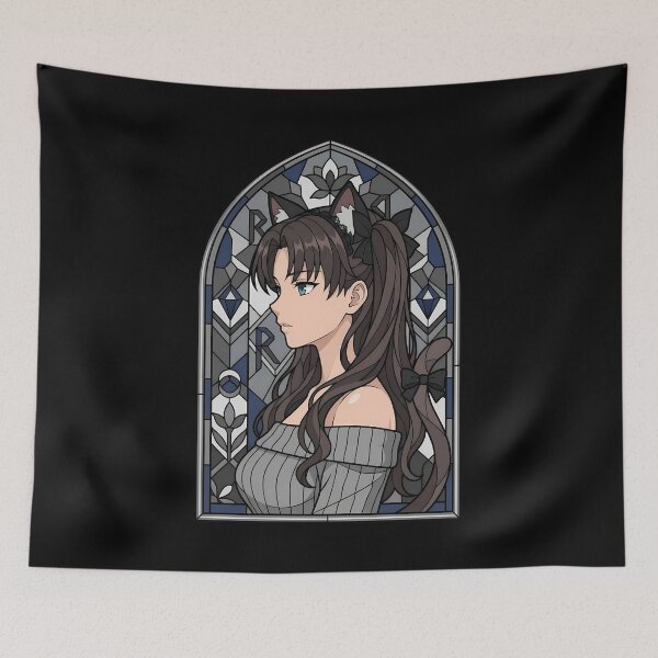 Item preview, Rin Tohsaka Fate Stay Night Gothic Stained Glass Anime Girl designed and sold by mildaclairmo.