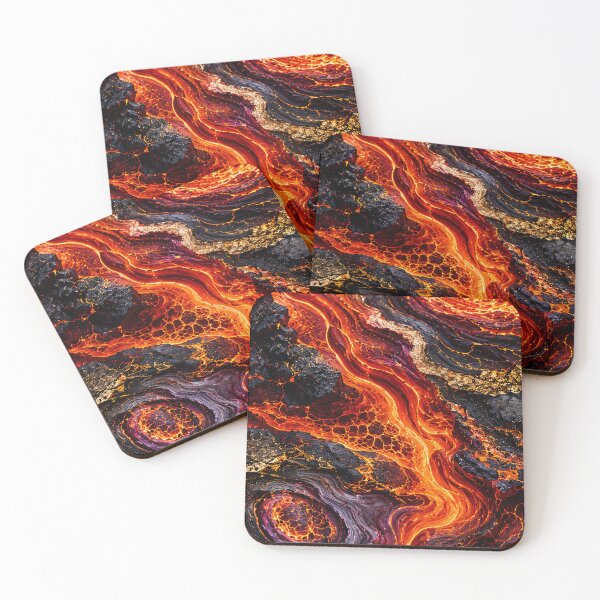 Item preview, Abstract Volcanic Eruption Close Up Lava River designed and sold by SassyArtistry.