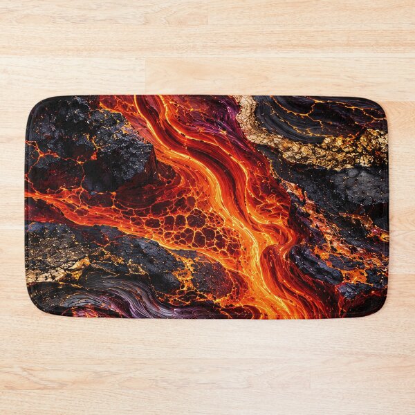 Item preview, Abstract Volcanic Eruption Close Up Lava River designed and sold by SassyArtistry.
