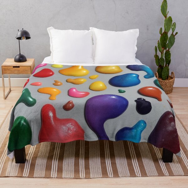 Item preview, Vibrant 3D Paint Blobs on Gray Background designed and sold by Ingorgia Studio.