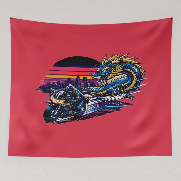 Item preview, Synthwave Highway Dragon Race designed and sold by KungPowUnicorn.