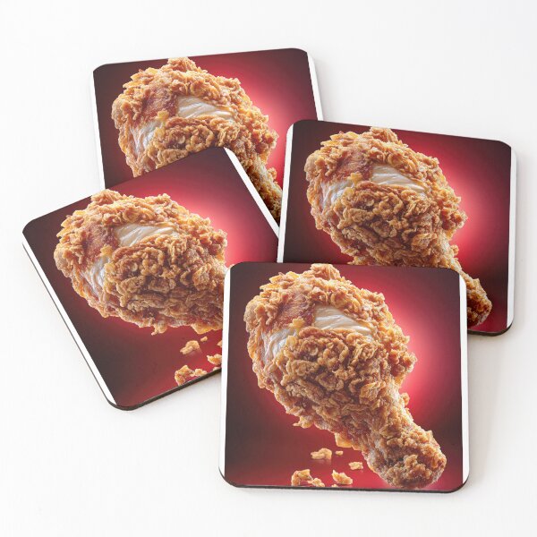 Item preview, Golden Crispy Fried Chicken Drumstick | Crunchy Food Art | Crispy Comfort Food Illustration designed and sold by Grafititee.