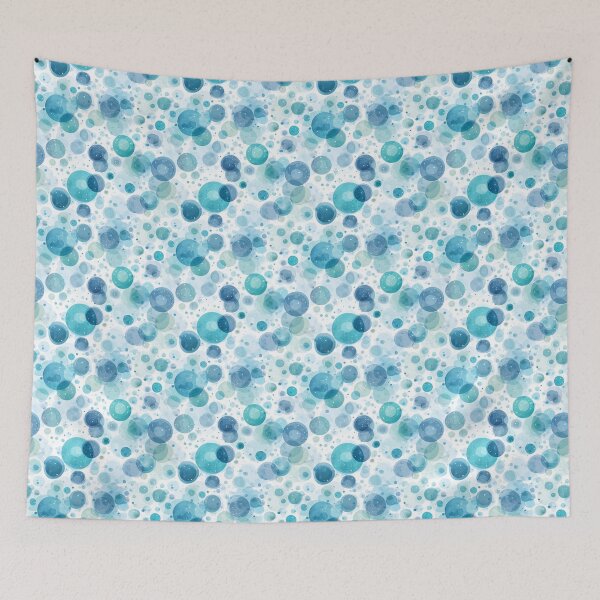 Item preview, Liquid Oxygen Blue Bubble Circle All-Over Pattern designed and sold by Boddicca.