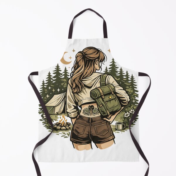 Item preview, Solo Female Camper Under Moonlight designed and sold by TorqueTheoryLab.
