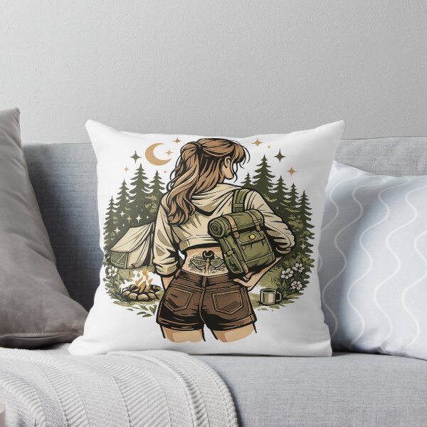 Item preview, Solo Female Camper Under Moonlight designed and sold by TorqueTheoryLab.