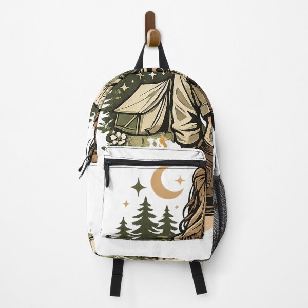 Item preview, Solo Female Camper Under Moonlight designed and sold by TorqueTheoryLab.