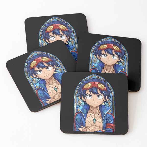 Item preview, Simon Gurren Lagann Stained Glass Spiral Hero Portrait designed and sold by mildaclairmo.