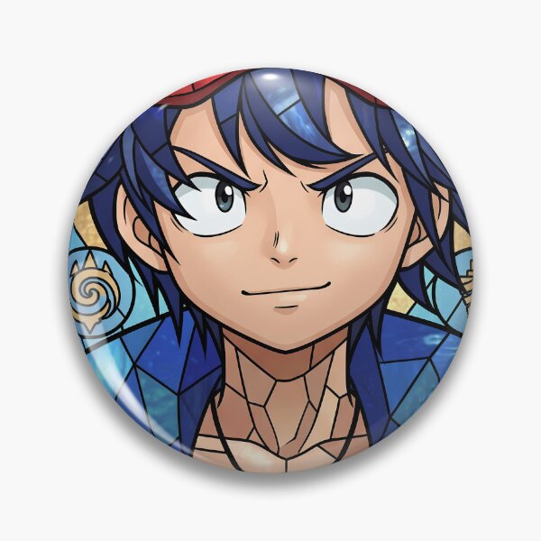 Item preview, Simon Gurren Lagann Stained Glass Spiral Hero Portrait designed and sold by mildaclairmo.