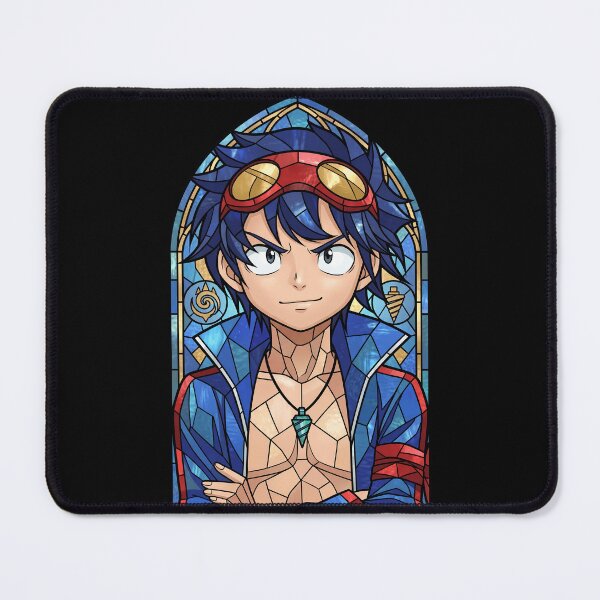Item preview, Simon Gurren Lagann Stained Glass Spiral Hero Portrait designed and sold by mildaclairmo.