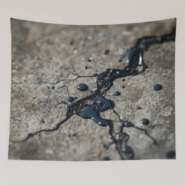 Item preview, Glossy Black Liquid Resin on Textured Stone designed and sold by Ingorgia Studio.