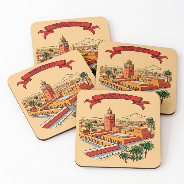Item preview, Morocco Cityscape – Vintage Travel Poster Illustration designed and sold by zoliartdesign.