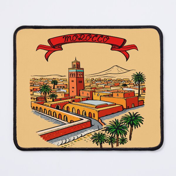 Item preview, Morocco Cityscape – Vintage Travel Poster Illustration designed and sold by zoliartdesign.