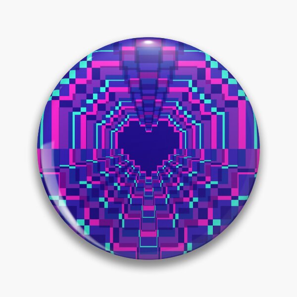 Item preview, Dark Pixel Heart Kaleidoscope - Mystic designed and sold by animinimal.
