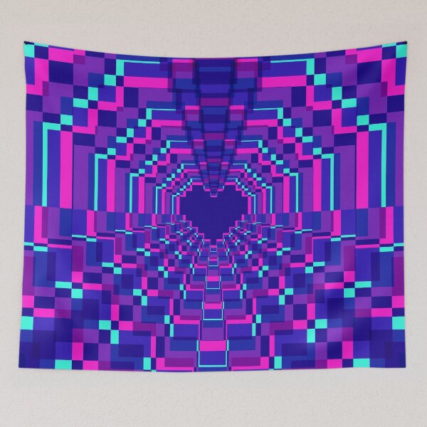 Item preview, Dark Pixel Heart Kaleidoscope - Mystic designed and sold by animinimal.