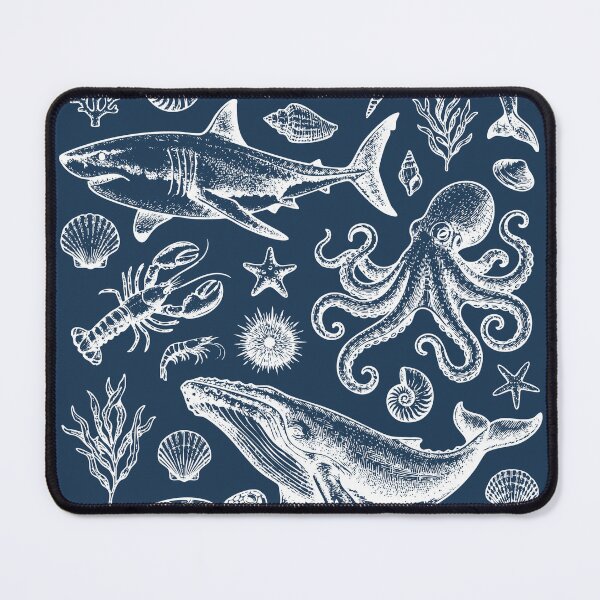 Item preview, Ocean Creatures Vintage Style Ocean Life designed and sold by aponwao.