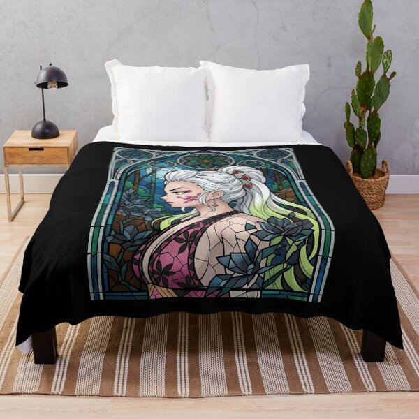 Item preview, Daki Demon Slayer Crystal Garden Stained Glass Scene designed and sold by mildaclairmo.