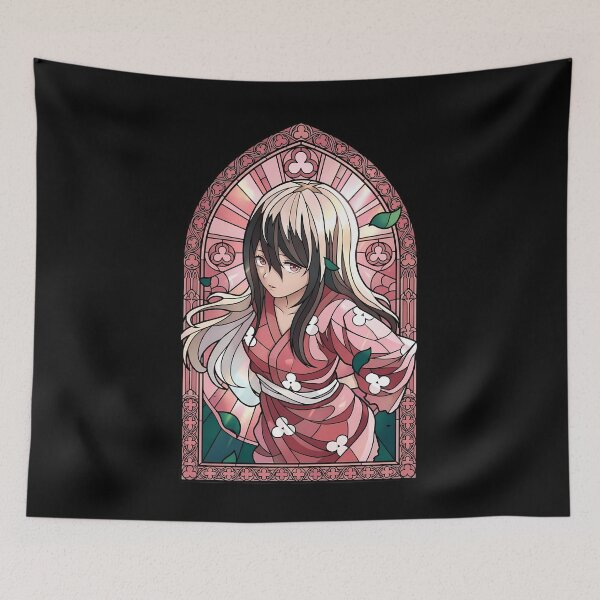 Item preview, Mio Dororo Pink Kimono Floral Stained Glass Serenity designed and sold by mildaclairmo.