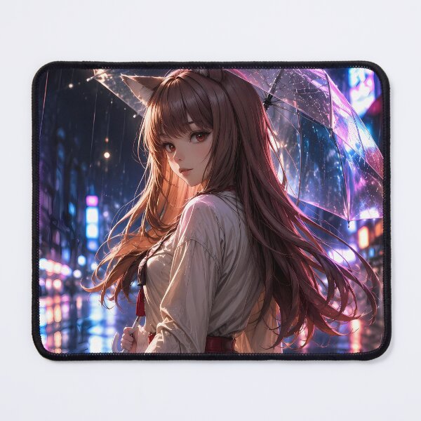 Item preview, Holo Spice and Wolf Neon Rainy City designed and sold by mildaclairmo.