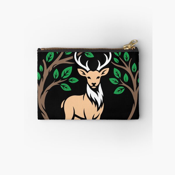 Item preview, Majestic Stag Forest Wreath Solid Block Illustration designed and sold by ZUMERI.