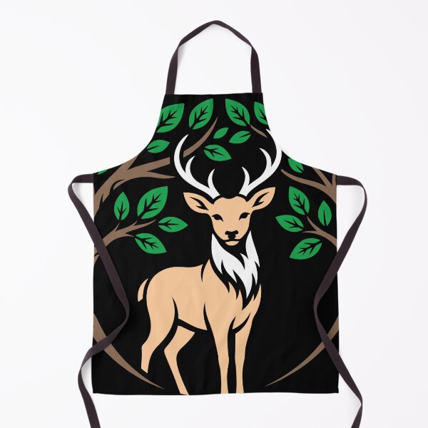 Item preview, Majestic Stag Forest Wreath Solid Block Illustration designed and sold by ZUMERI.