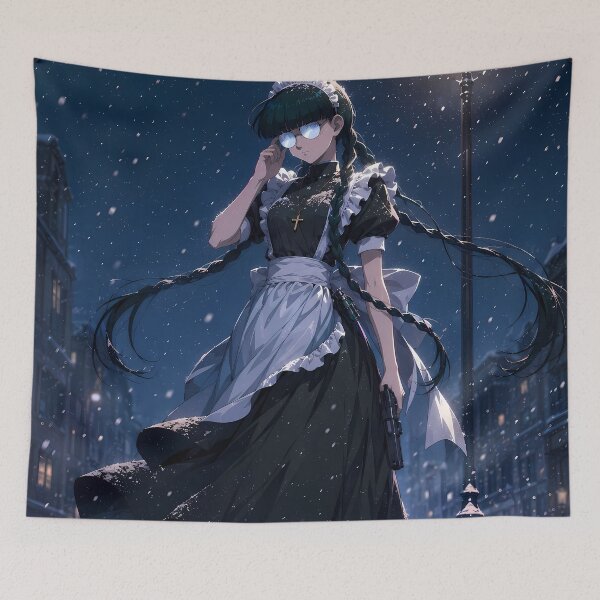 Item preview, Roberta Black Lagoon Snowfall Street Guardian designed and sold by mildaclairmo.
