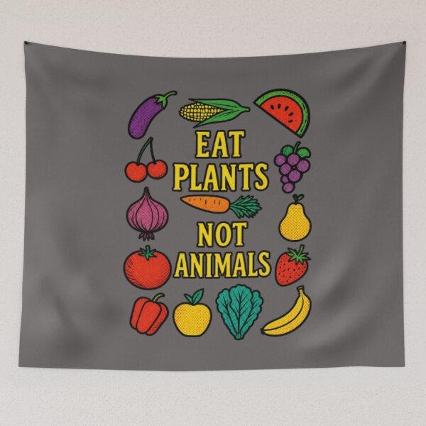 Item preview, Eat Plants Not Animals  designed and sold by darametzgerart.