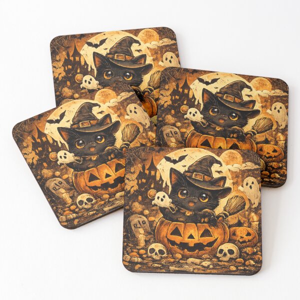 Item preview, The Black Cat that Protects Halloween designed and sold by roma252.