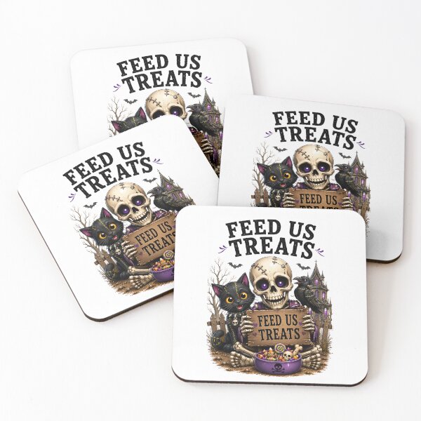Item preview, Halloween Treats Skull and Cat designed and sold by Enkelli5.