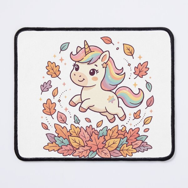 Item preview, Cute Magical Unicorn in the Autumn Leaves designed and sold by Orayah-Kids.
