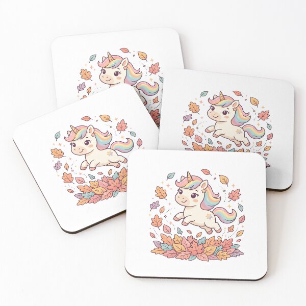 Item preview, Cute Magical Unicorn in the Autumn Leaves designed and sold by Orayah-Kids.