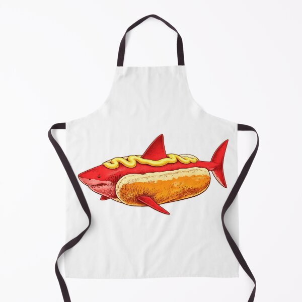 Item preview, Funny Shark Hot Dog Mustard Food Mashup Humor designed and sold by first-shirt ⭐ ⭐ ⭐ ⭐ ⭐.