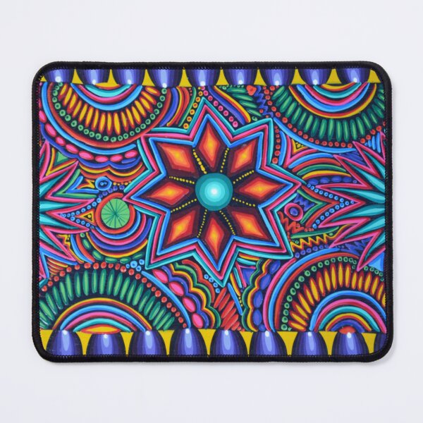 Item preview, Vibrant Indigenous Folk Art Colorful Mandala Pattern designed and sold by Chovengo Store.
