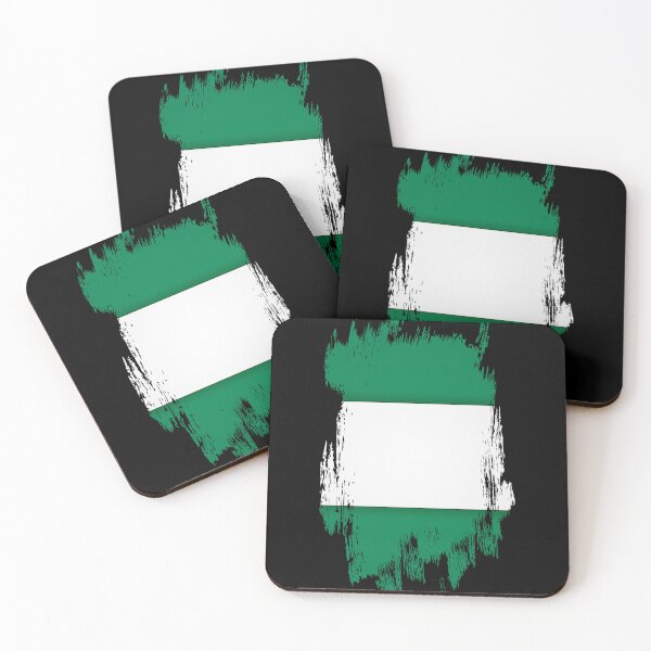 Item preview, Nigeria Flag Distressed Paint Brush Stroke Naija Pride designed and sold by Danny-Arts1.