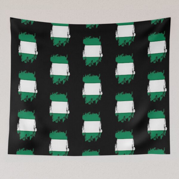 Item preview, Nigeria Flag Distressed Paint Brush Stroke Naija Pride designed and sold by Danny-Arts1.