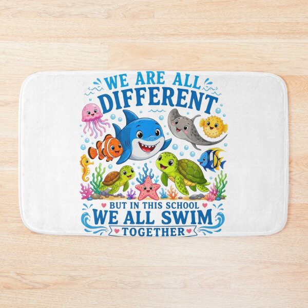 Item preview, Back To School We All Swim Together Cute Ocean Fish designed and sold by DamianRoy88.