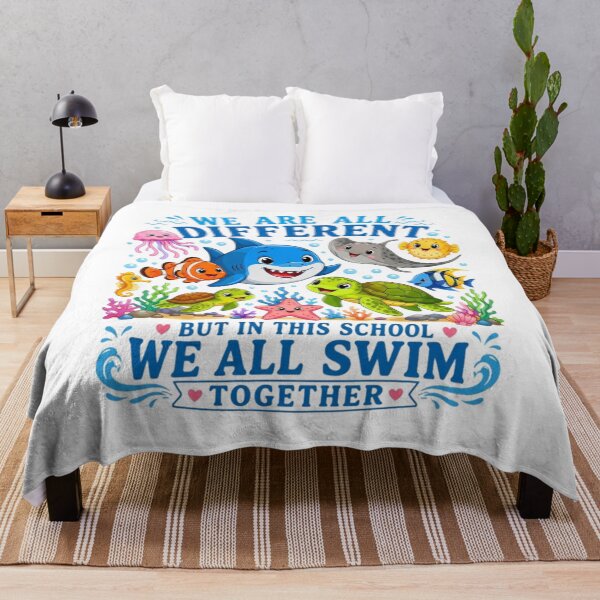 Item preview, Back To School We All Swim Together Cute Ocean Fish designed and sold by DamianRoy88.