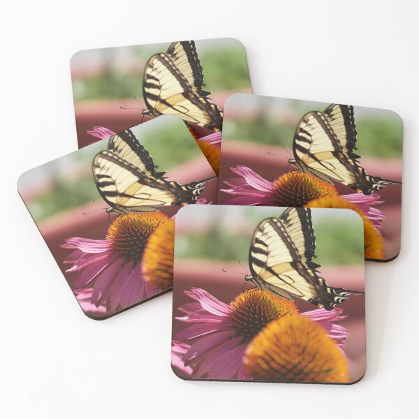 Item preview, swallowtail on coneflower designed and sold by distracted.