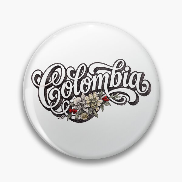 Item preview, Colombia Floral Hand Lettering Design designed and sold by castillomiami.