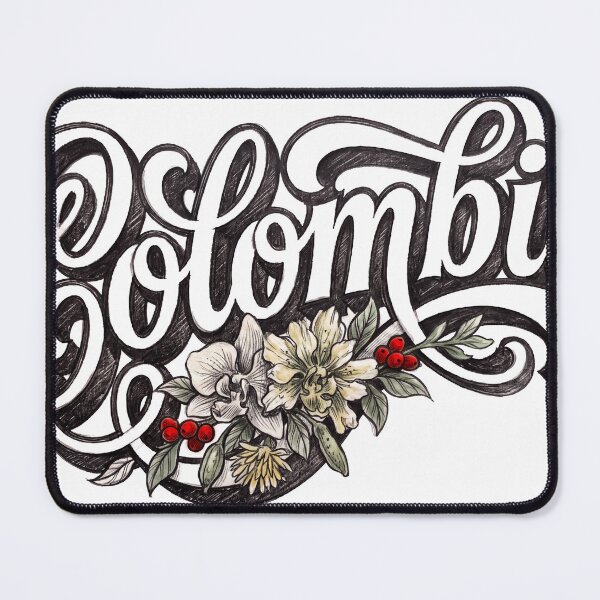 Item preview, Colombia Floral Hand Lettering Design designed and sold by castillomiami.