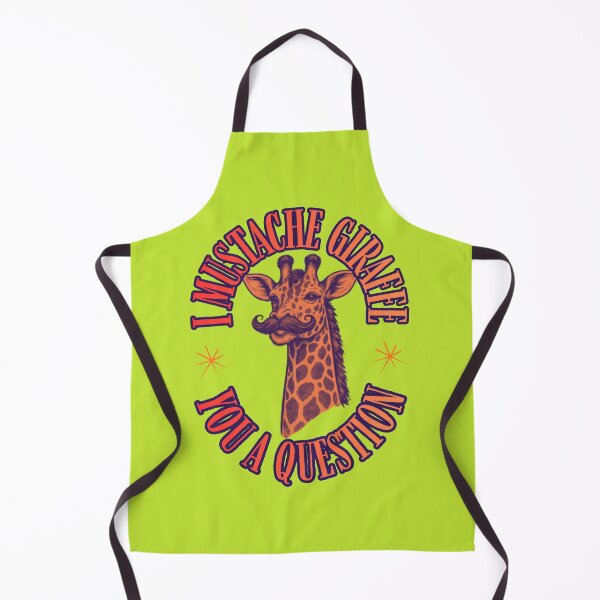 Item preview, I Mustache Giraffe You a Question Funny Animal Pun Design designed and sold by darametzgerart.