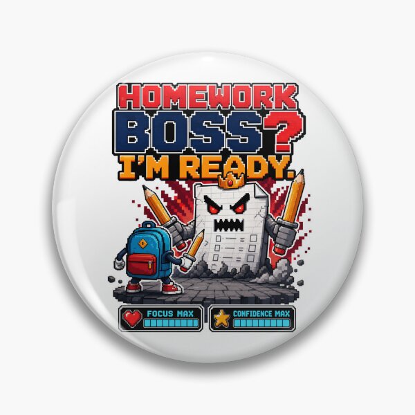 Item preview, Back to School: Homework Boss Battle Ready designed and sold by Fenay Designs.