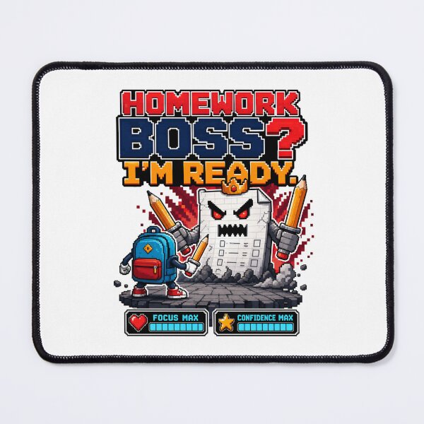 Item preview, Back to School: Homework Boss Battle Ready designed and sold by Fenay Designs.
