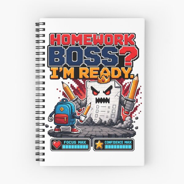 Item preview, Back to School: Homework Boss Battle Ready designed and sold by Fenay Designs.